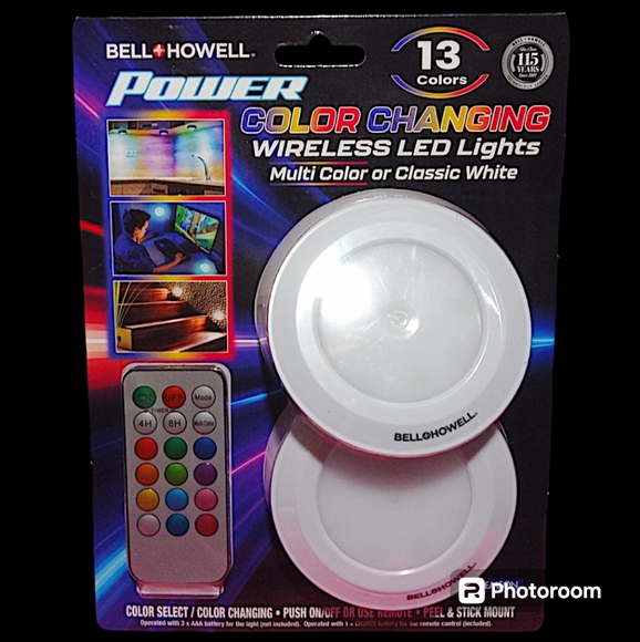 Color Changing LED Lights - 2 Pack with Remote Control, BELL+HOWELL - Picture 4 of 8